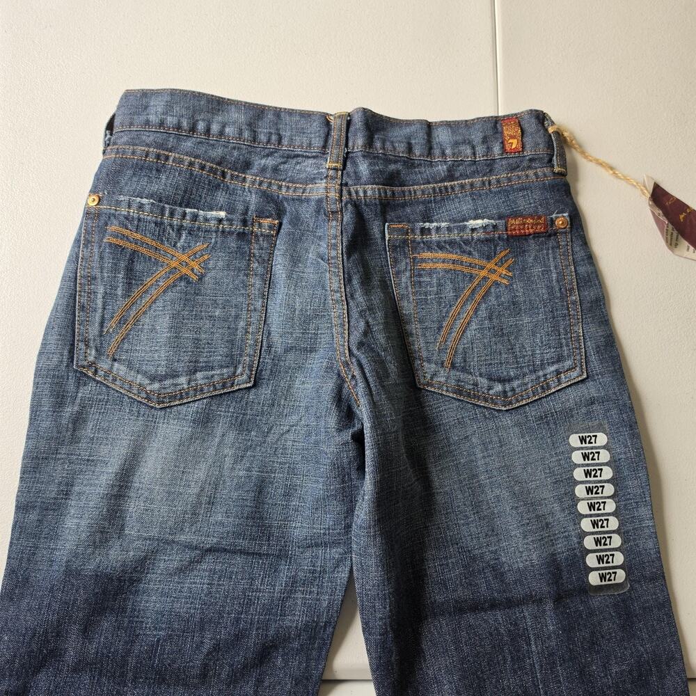 7 For All Mankind Jeans Womens 27 Blue Dojo Mid Rise Flare Leg Denim